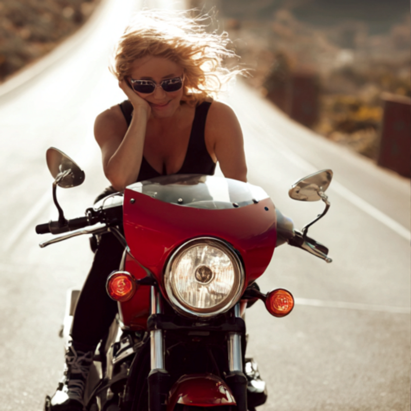 blonde_red_bike motorcycle accident lawyer